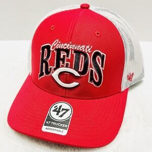 '47 Brand Cincinnati‎ Reds Keystone Trucker Hat Cap Snapback Adjustable Red MLB